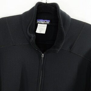 Patagonia Men's XXL Quarter Zip Pullover Fleece Black Stretch Outdoor Hiking